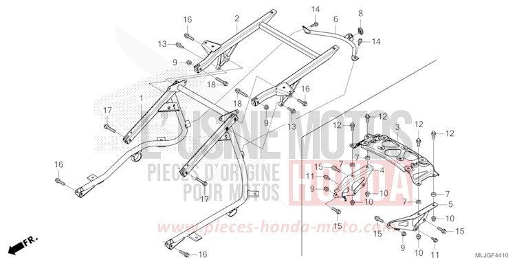APPUI BAGAGES von Gold Wing MAT BULLET SILVER (NH389) von 2026